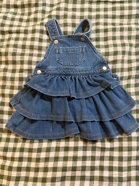 Little Sleepies PlayDenim Ruffle Overall Dress for Kids - Blue
